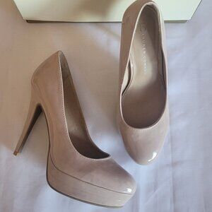 LC Lauren Conrad Johanna Beige Platform Heels - Size 8.5